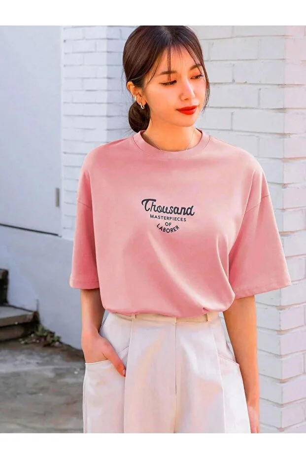 Kadın Baskılı Oversize T-shirt